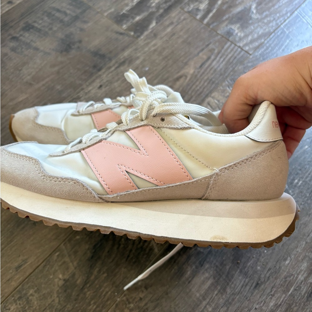 New Balance Light Pink and Cream 237s